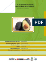 Requisitos Técnicos de EEUU para El Ingreso de Palta