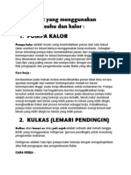 Contoh Alat Yang Menggunakan Penerapan Suhu Dan Kalor