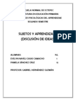 Sujetos y Aprendizajes (Discusión de Ideas)