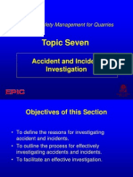 Topic Seven: Accident and Incident Investigation