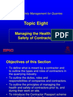 Topic Eight: Managing The Health and Safety of Contractors