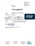 Batch Certificate: Test Item Standard Result