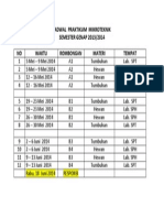 JADWAL  PRAKTIKUM  MIKROTEKNIK