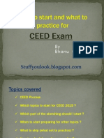 How To Start and What To Practice For CEED Exam