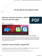 Generar Archivos de Excel y Word Desde PHP Casi Por Arte de Magia
