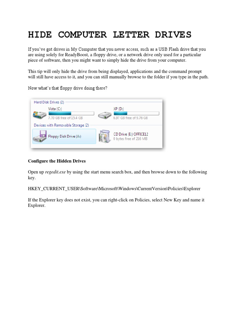 How To Hide Drives in Windows | PDF | Teaching Methods & Materials