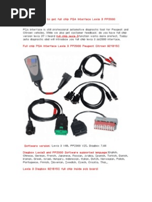 Professional Peugeot Citroen Diagnostic software, free download