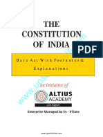 Constitution of India - Bare Act With Explanations