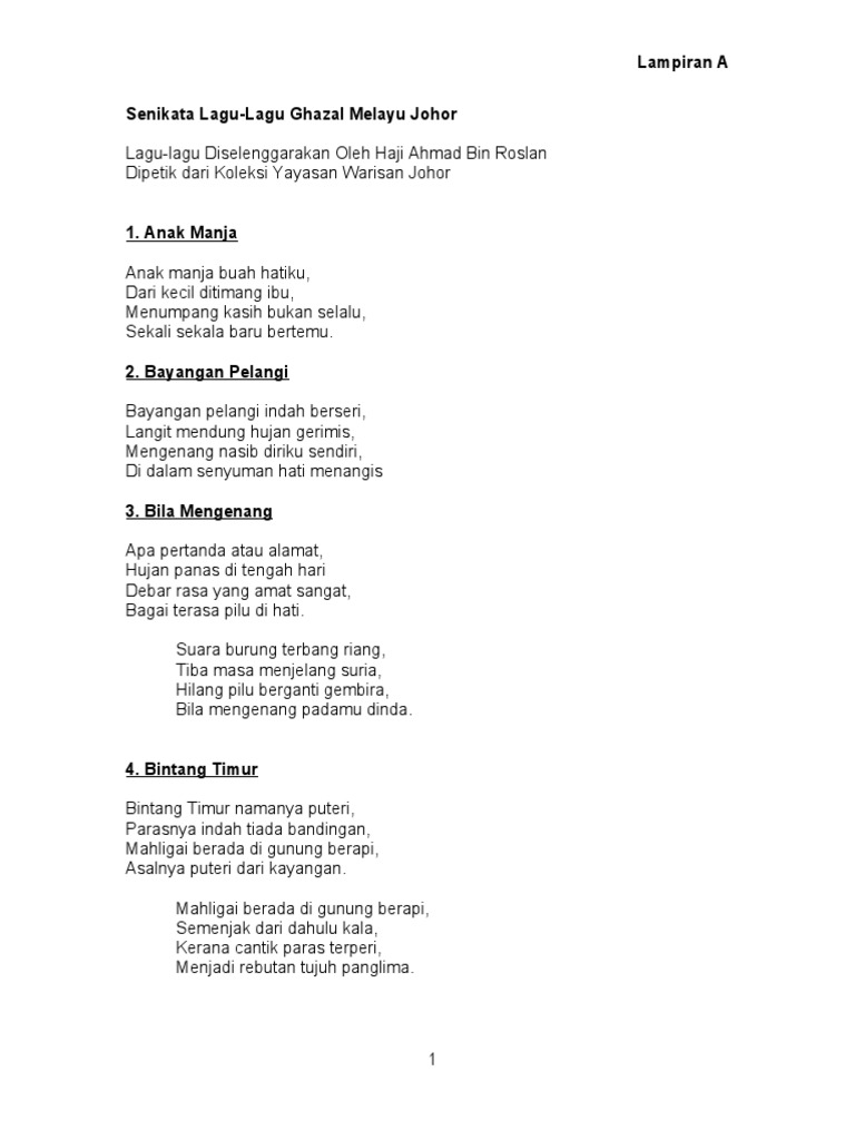A Lampian Senikata Lagu Pdf