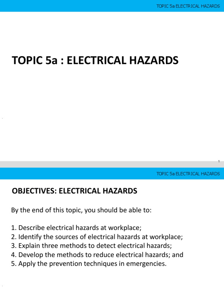 Electrical Hazards Pdf Electrical Resistance And Conductance