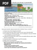 O Sapo e o Estranho - Atividades Sobre a História