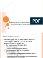 Lecture 1 - Introduction To Hematology