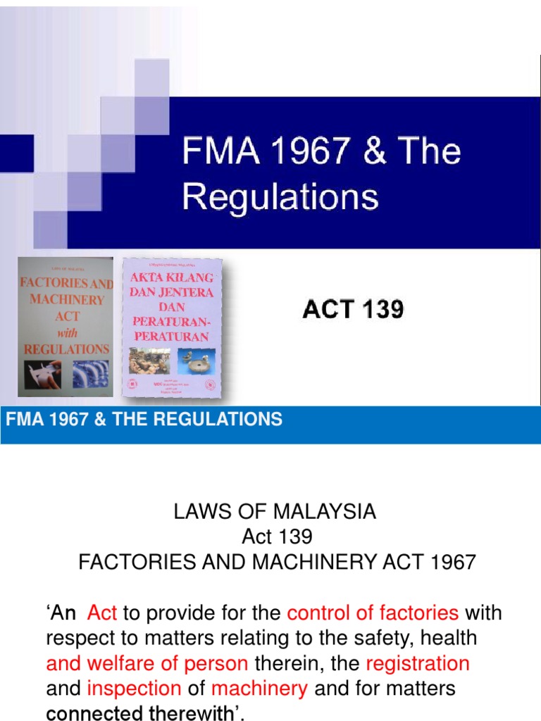 Fma 1967 Occupational Safety And Health Administration Safety