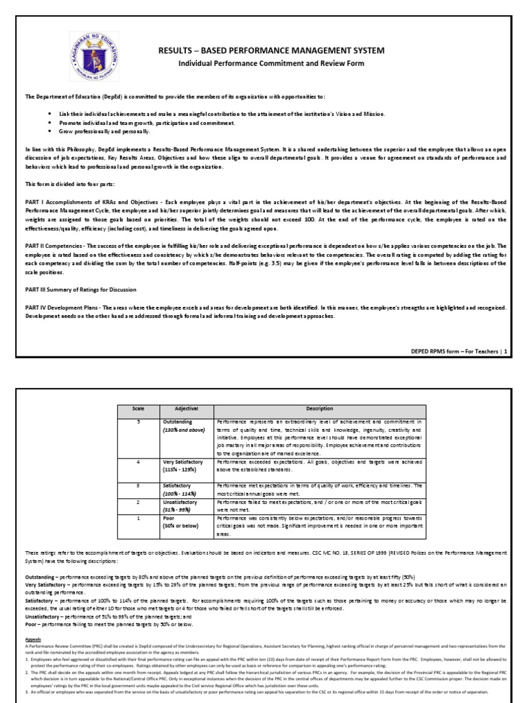 document sample kra Performance Commitment Review (Ipcrf Individual Form and document sample kra Performance Commitment Review (Ipcrf Individual Form and