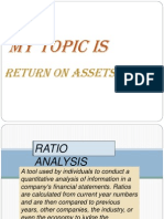 My Topic Is: Return On Assets Ratio