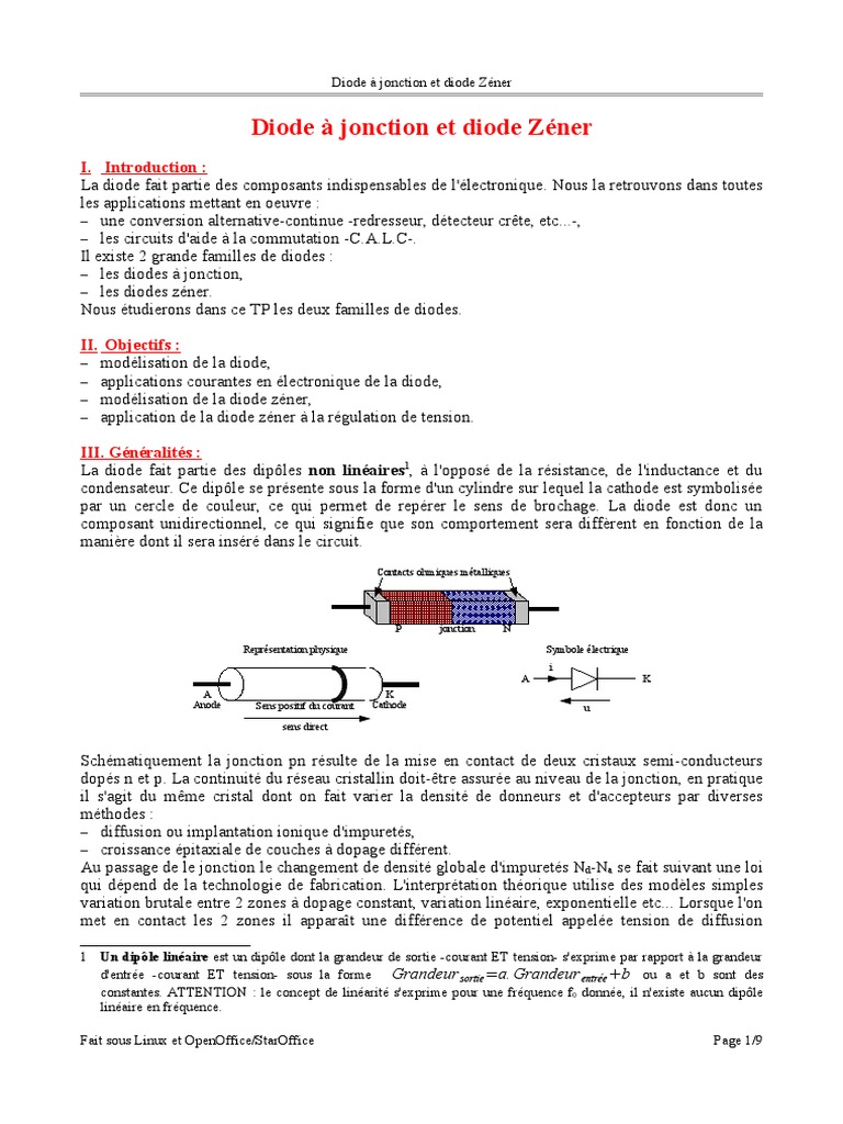 Les Diodes Et Leurs Applications Tp Corrigé TP Diode | PDF | Diode | Semi-conducteurs