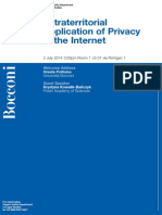 Extraterritorial Application of Privacy in The Internet