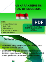 Jenis Dan Karakteristik Pertanian Di Indonesia