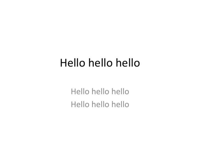 Hello | PDF