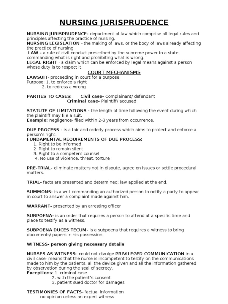 Nursing Jurisprudence Will And Testament Lawsuit