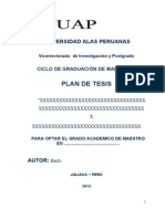 Esquema de Plan de Tesis Rivera