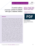 Peripheral and Central Auditory Pathways Function in Patients With Type 2 Diabetes Mellitus