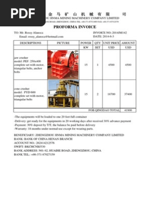 Proforma Invoice