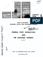 Federal State Interaction and The National Interest