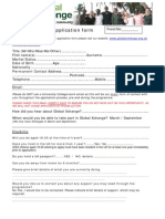 Globalxchange Application Form 2008