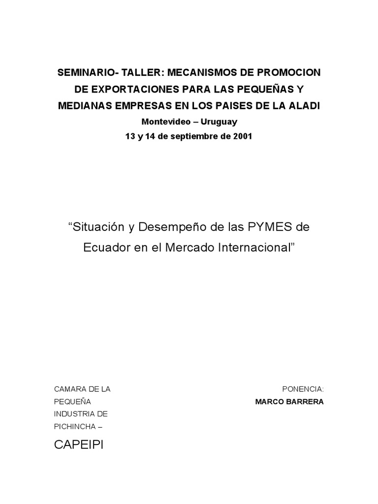 Desempeño de PYMES en Ecuador | PDF | Negocios