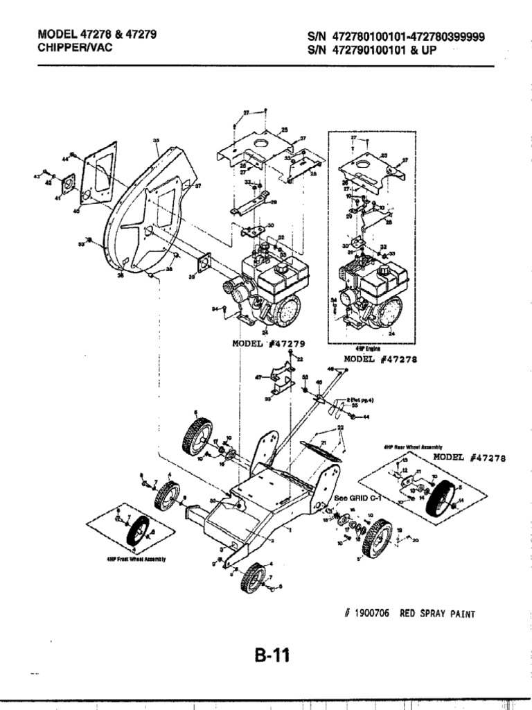 Troybilt Chipper Vac 47278-47279 | PDF | Language Arts & Discipline ...