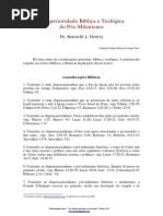 Artigo - Superioridade Biblica Teologia Pós-Milenismo - Dr. Kenneth L. Gentry