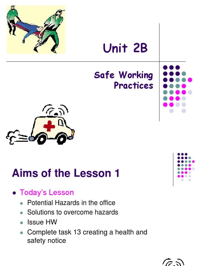 Unit 2b Safe Working Practices 1232620709182320 3 PDF Occupational