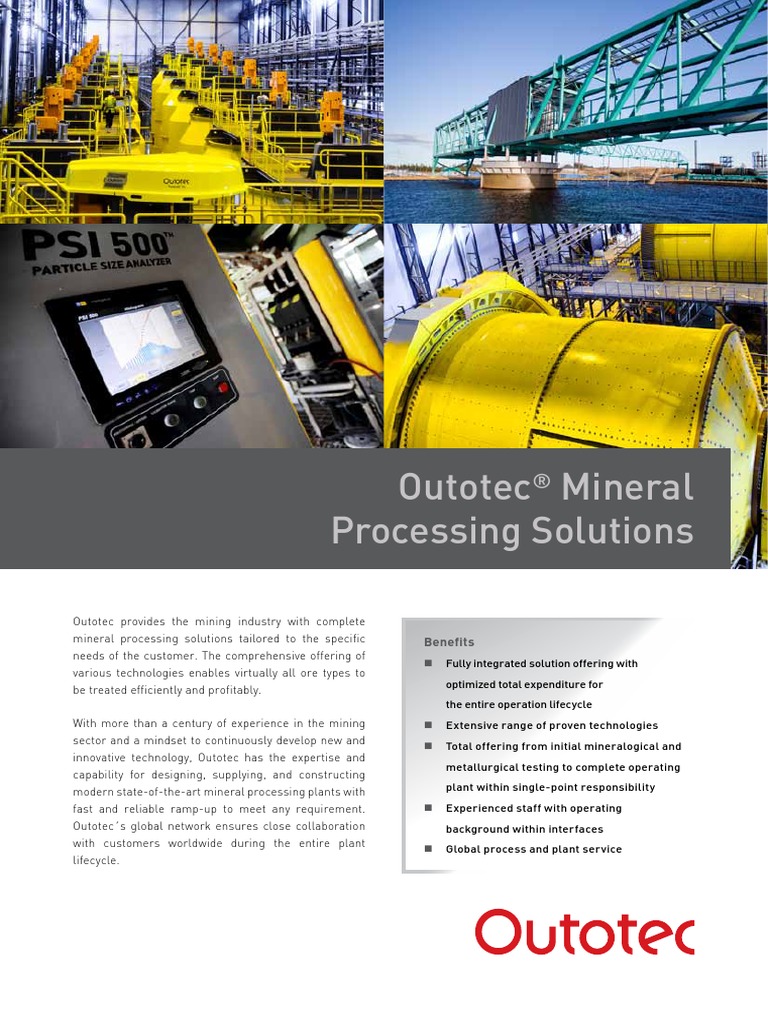 OTE Outotec Mineral Processing Solutions Eng Web | PDF | Mill (Grinding ...