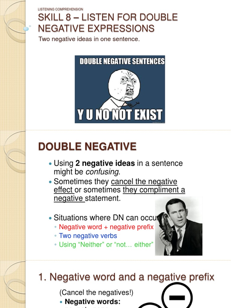 Understanding Double Negatives | PDF