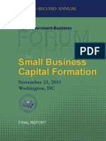 SEC Small Business Capital Formation 11.21