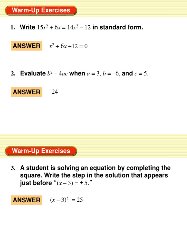 Module 2 3 Powerpoint | PDF | Quadratic Equation | Equations