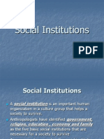 Five Social Institutions Necessary for Society to Survive