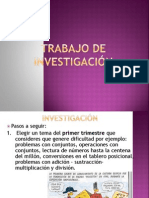 Trabajo de Investigación 5to Grado - 1er Trimestre-2014