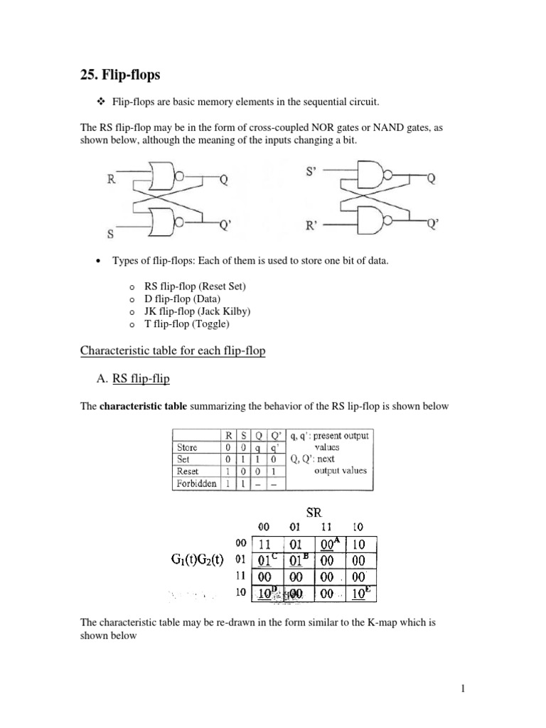 Flip Flops Pdf Digital Electronics Electronic Circuits