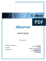 Observer Admin Guide