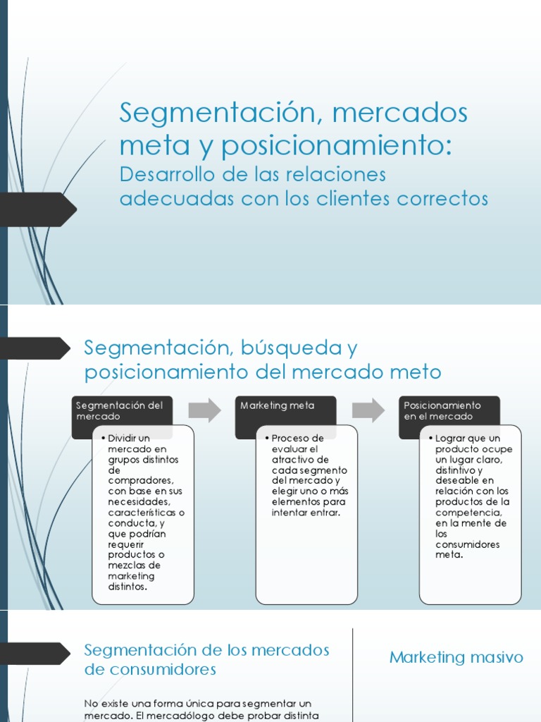 Segmentación y Posicionamiento de Mercados | PDF | Marketing ...