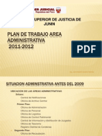 Plan de trabajo administración justicia Junín 2011-12