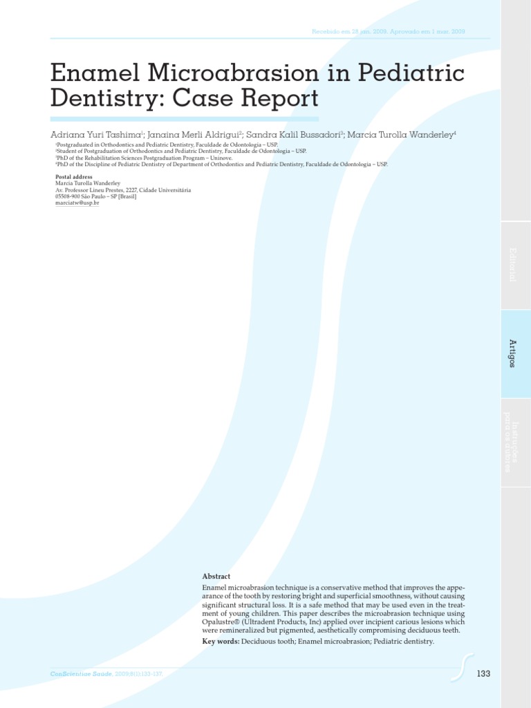 Cnsv8n1 3q1497 Enamel Microabrasion Download Free PDF Tooth