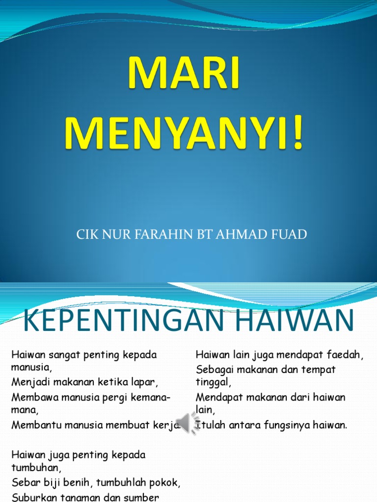 Kepentingan Haiwan Pdf