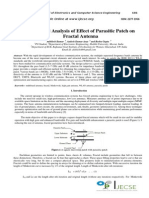 Design and Analysis of Effect of Parasitic Patch on Fractal Antenna