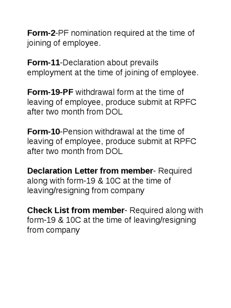EPF Form 2 Online Submission Guide | PDF