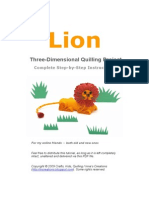 Lion 3d Quilling Project