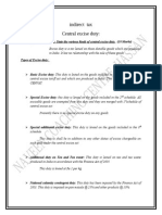 Central Excise Duty Types and VAT Schedules