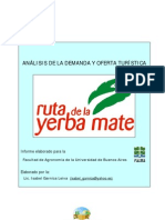 Anlisis de Demanda y Oferta Turstica Ruta Yerba Mate 